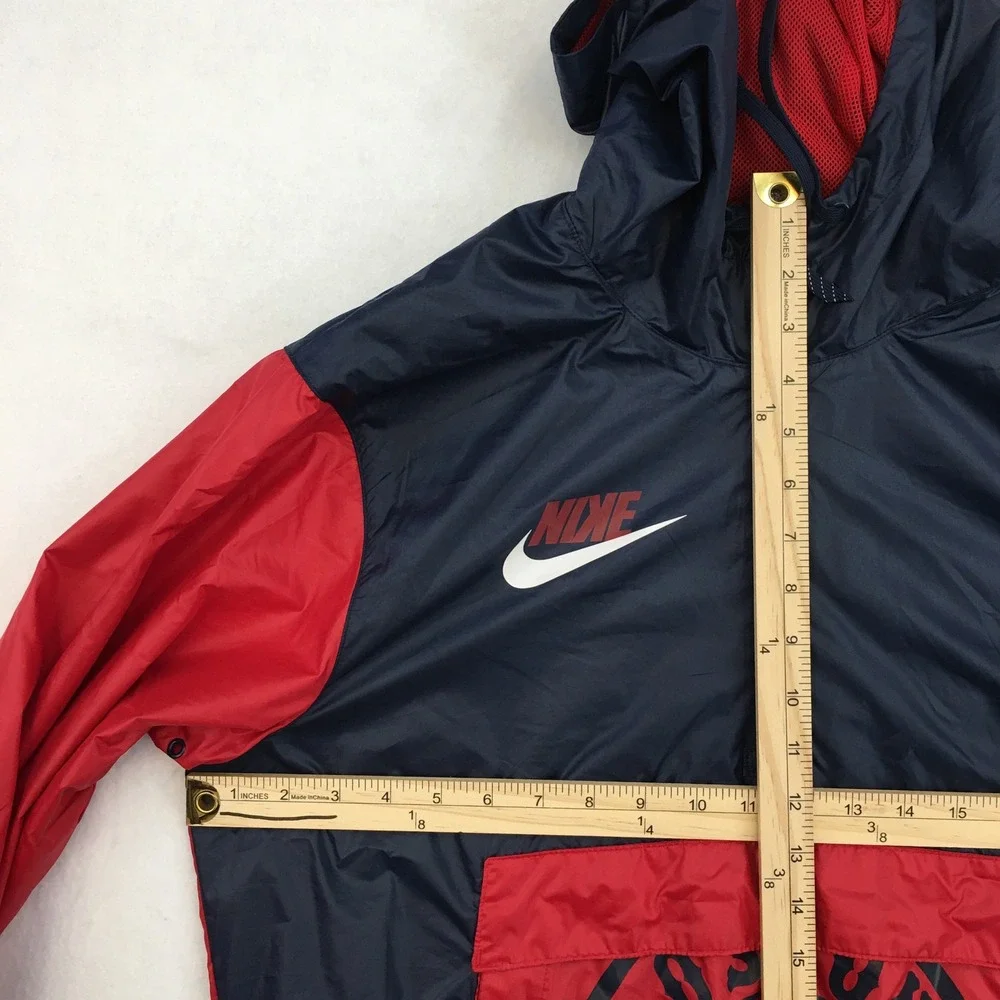 Nike Boston Red Sox MLB Pullover Windbreaker Anorak Jacket Half Zip Mens‎ M